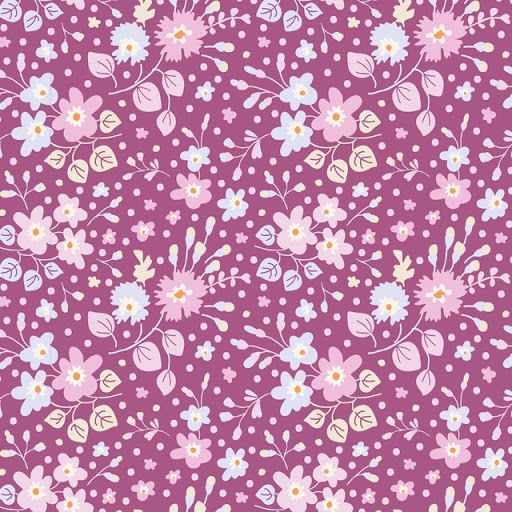 Tilda "Quilt Collection, Plum Garden, Flower Confetti Plum“ Artikelnummer 1749