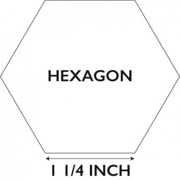 Fabbies Hexagonschablone  1 1/4 Inch für EPP, Artikelnummer 2232