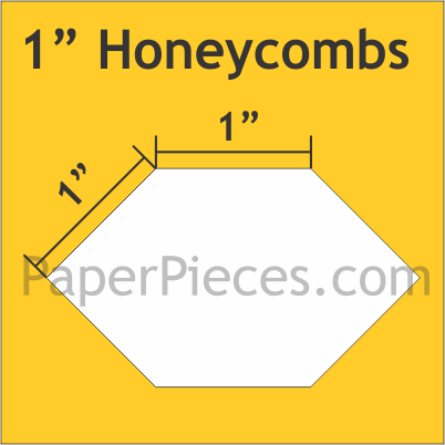 Paper Pieces Honeycomb Schablone  1Inch für EPP, Artikelnummer 2392