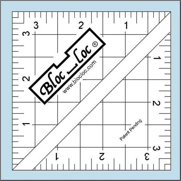 BlocLoc Lineal Half Square Triangle 3,5 inch, Artikelnummer 3447