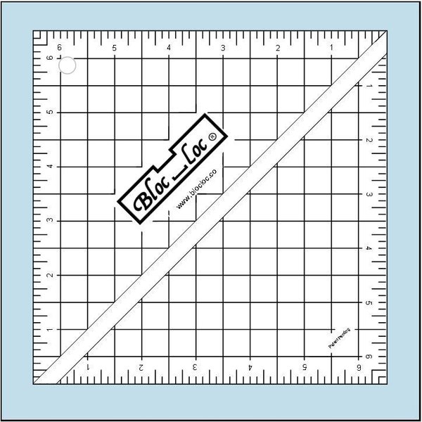 BlocLoc Lineal Half Square Triangle 6,5 inch, Artikelnummer 3450