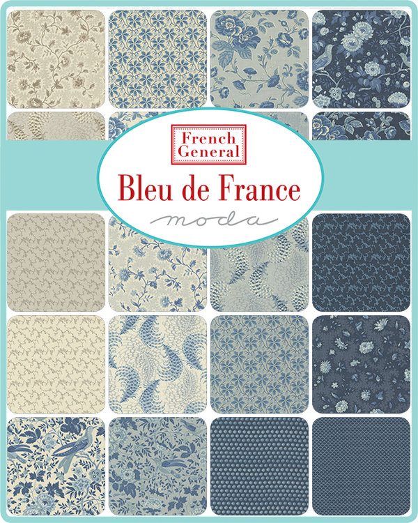 Moda "French General, Bleu de France“ Fat Quarter Bundle, Artikelnummer 3602